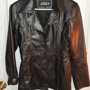 Black leather jacket